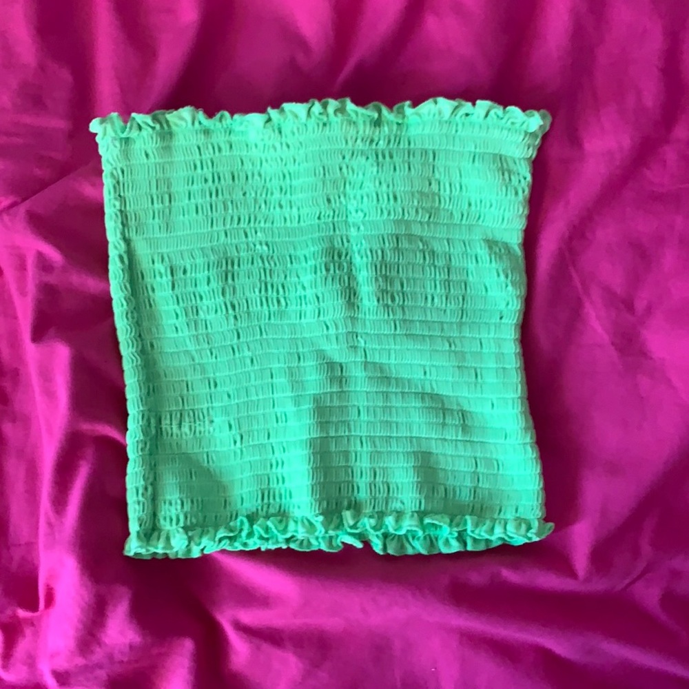 Lime green tube top